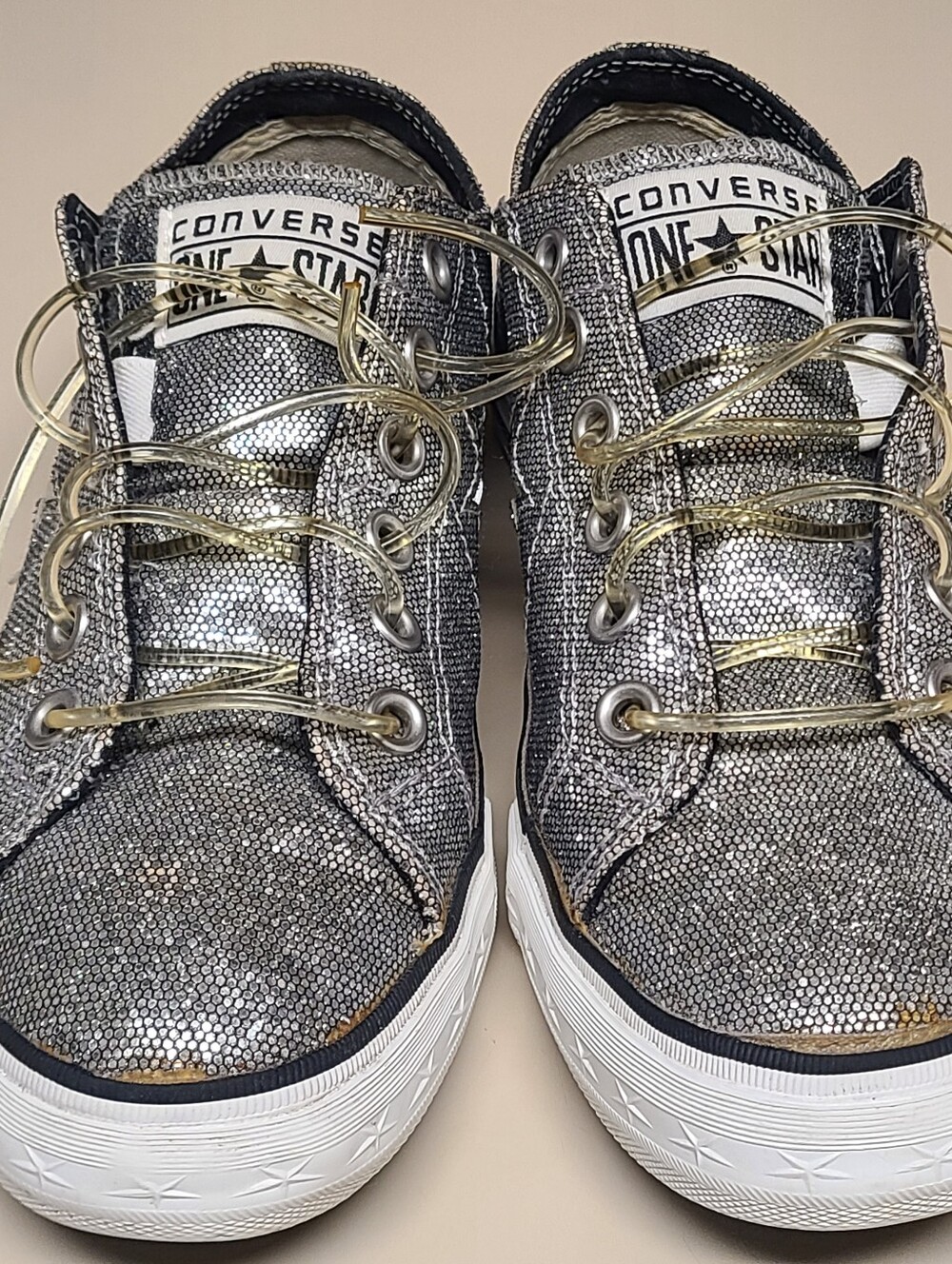 Converse One Star a Glitter slip on casual sneakers size 8 - Picture 3 of 10